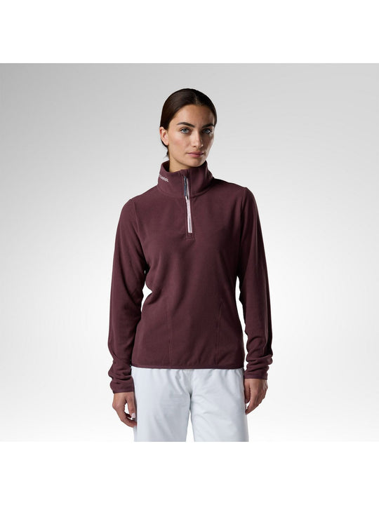 Bluza damska ROSSIGNOL W Quarter Zip Polar Fleece bordowa
