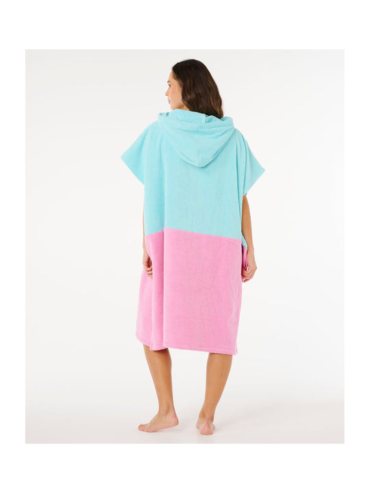 Ponczo damskie RIP CURL Premium Surf Hooded Towel niebieskie

