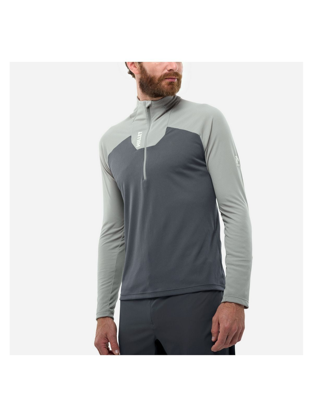 Koszulka męska MILLET Kamet Ts Zip Ls M szara