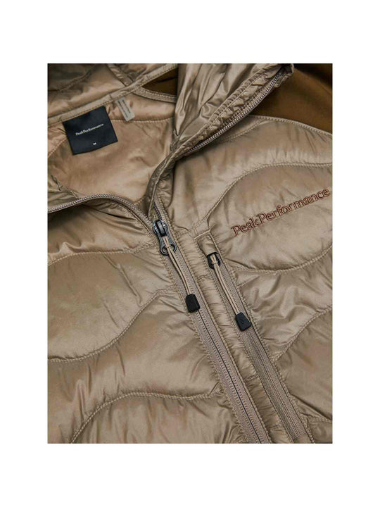 Kurtka puchowa męska PEAK PERFORMANCE Helium Down Hybrid Hood beżowa
