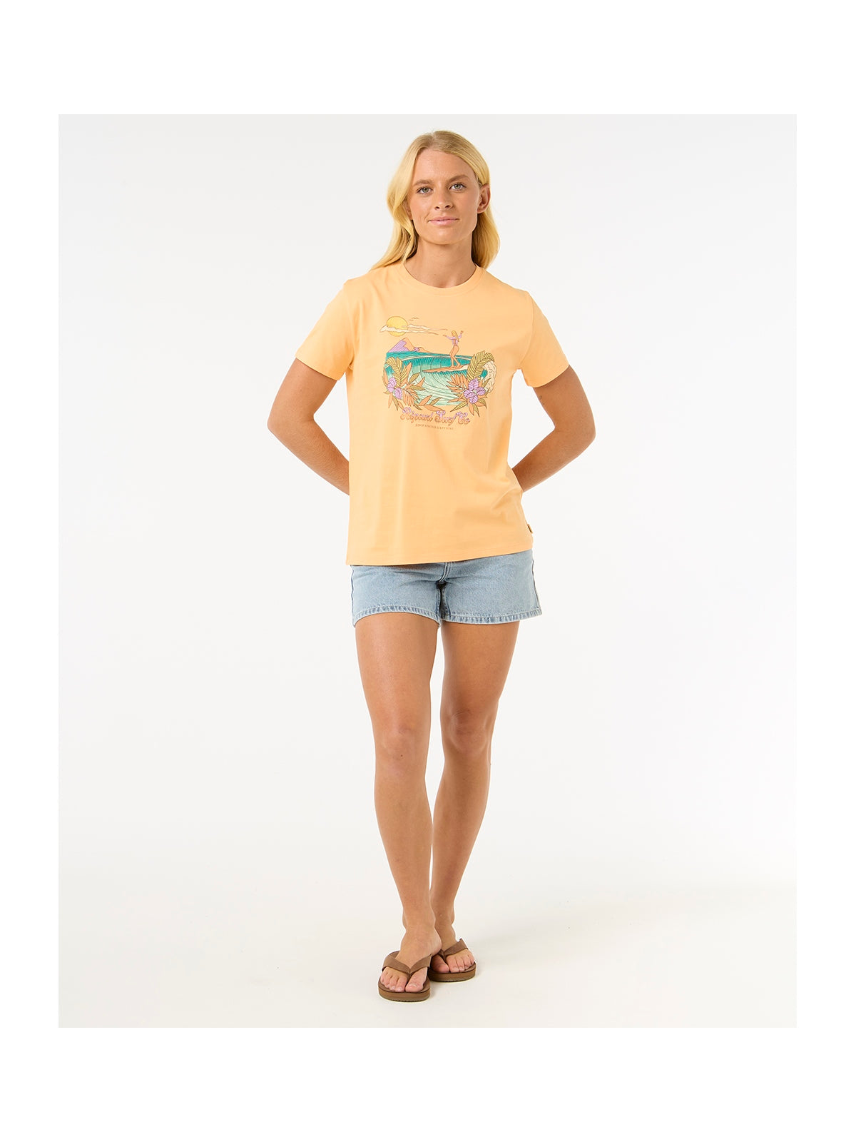 Koszulka RIP CURL Gliding Standard Tee pomarańczowa