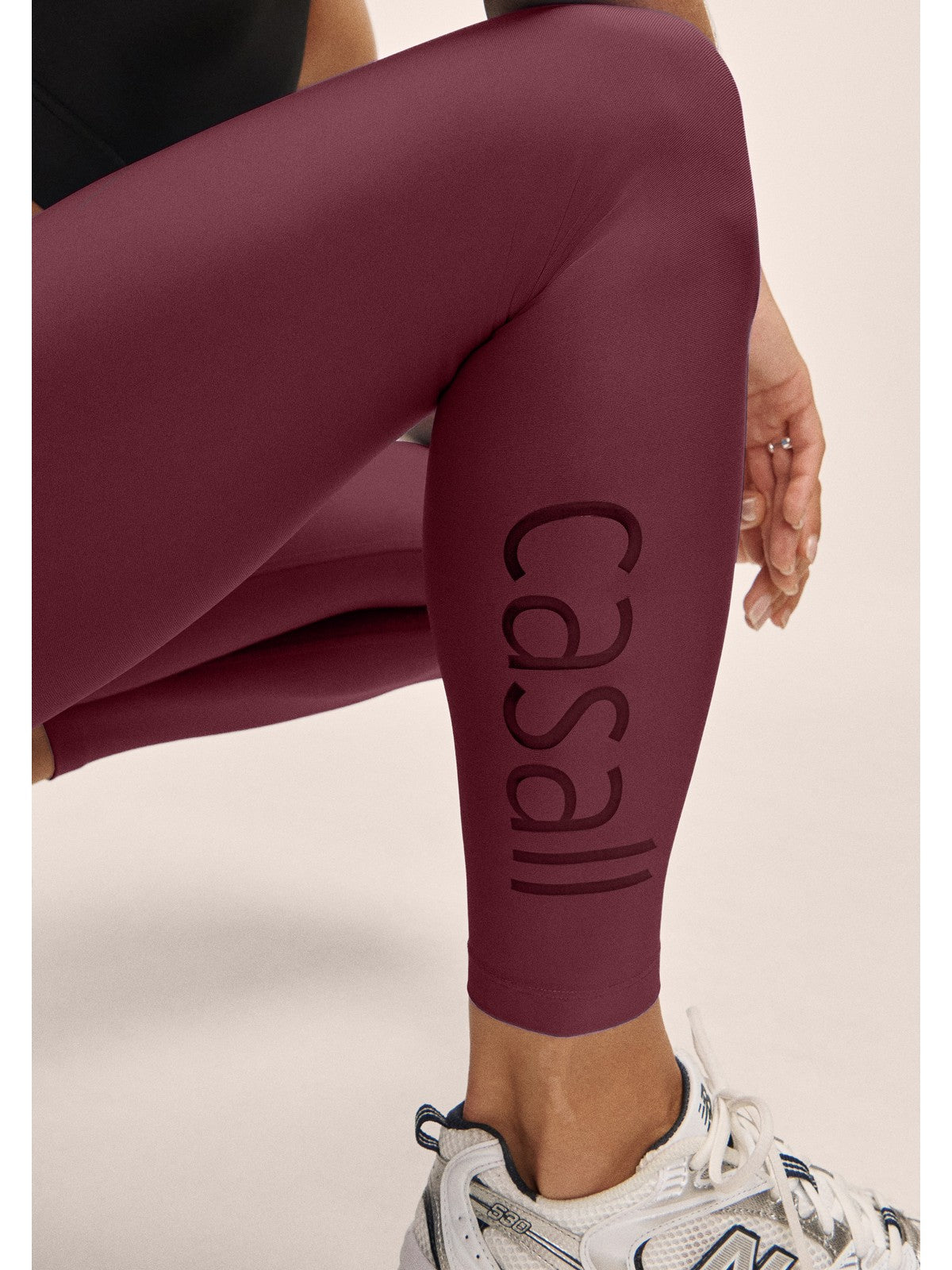 Legginsy treningowe damskie CASALL Graphic High Waist Tights kolor bordowy