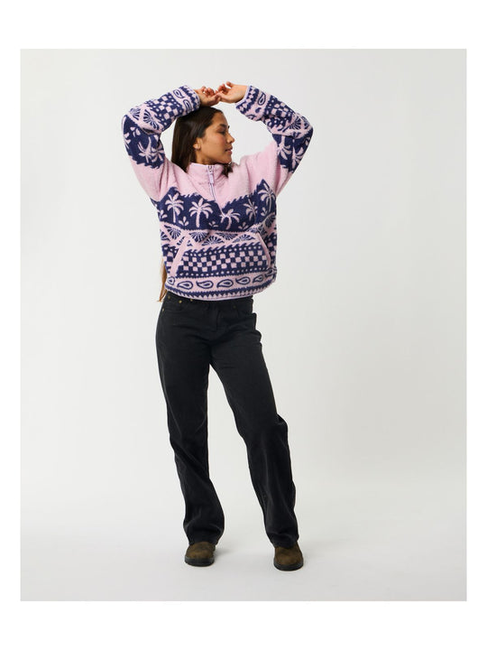 Polar damski RIP CURL Bossa Nova 1/4 Zip Polarfleece różowy
