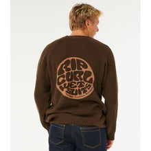 Sweter męski RIP CURL Premium Surf Knit Crew Brązowy brązowy

