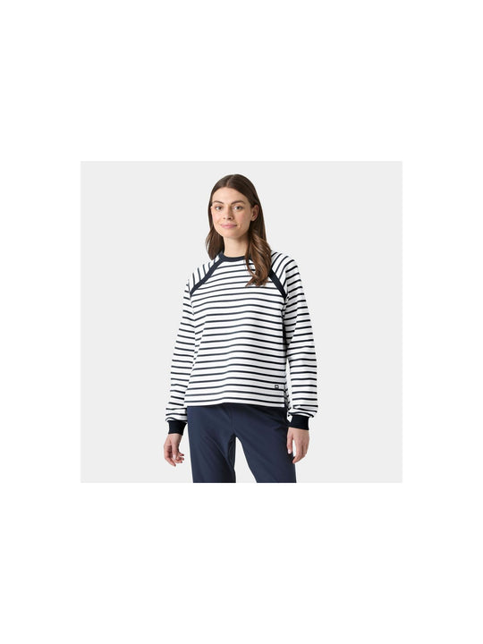 Bluza Damska HELLY HANSEN W Capri Sweatshirt Biało granatowe Pasy
