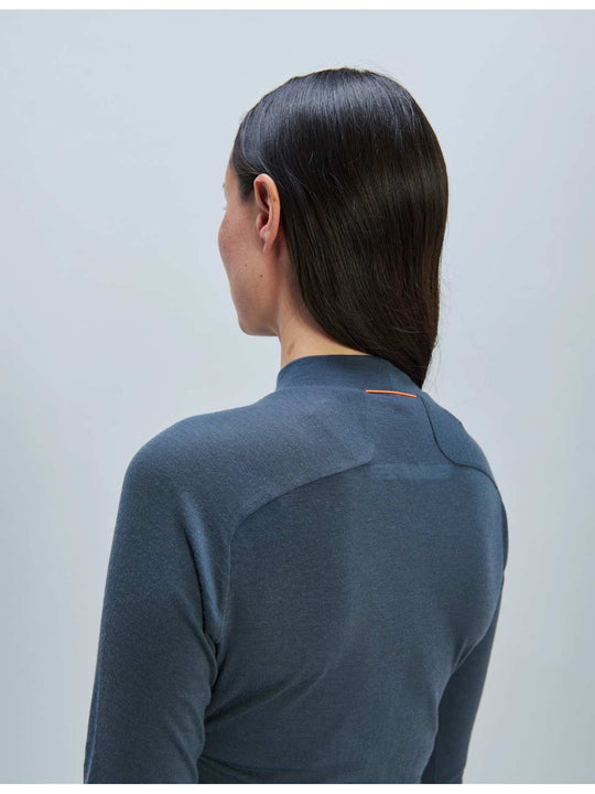 Koszulka narciarska damska POC W's Layer Merino Mock Neck Jersey szara
