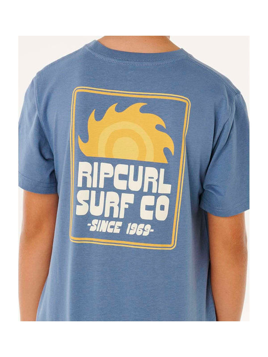 Koszulka chłopięca RIP CURL Pacific Rinse Sunrise Tee-Boy niebieska
