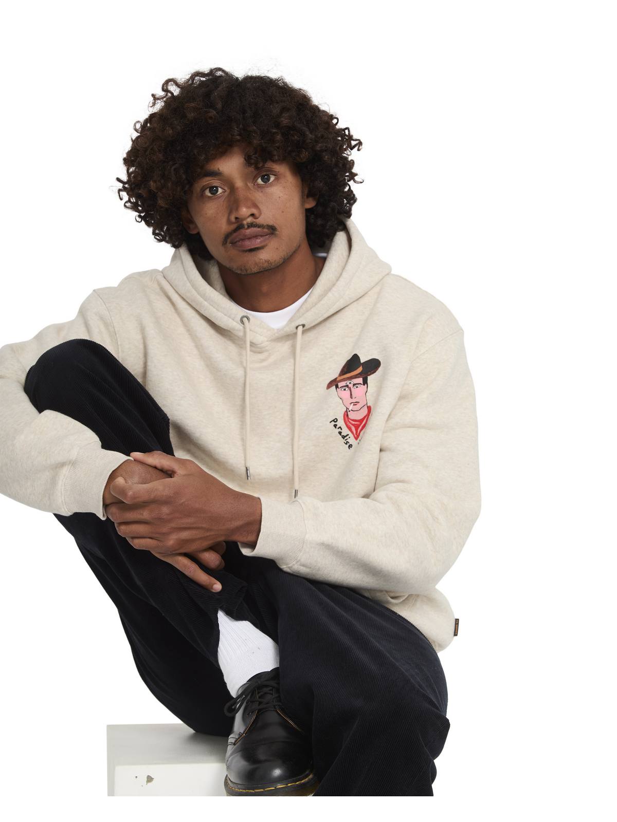 Bluza z kapturem VOLCOM Fa Mickey Mason Po biały