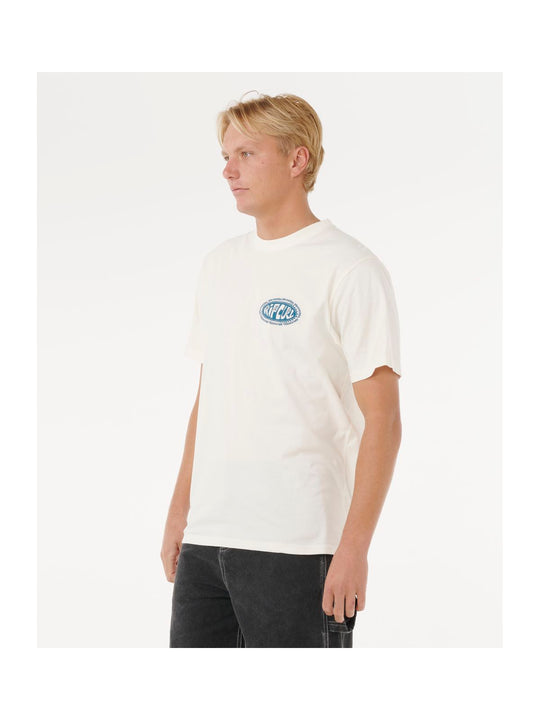 Koszulka RIP CURL RAW ENERGY DE OVAL TEE beżowa
