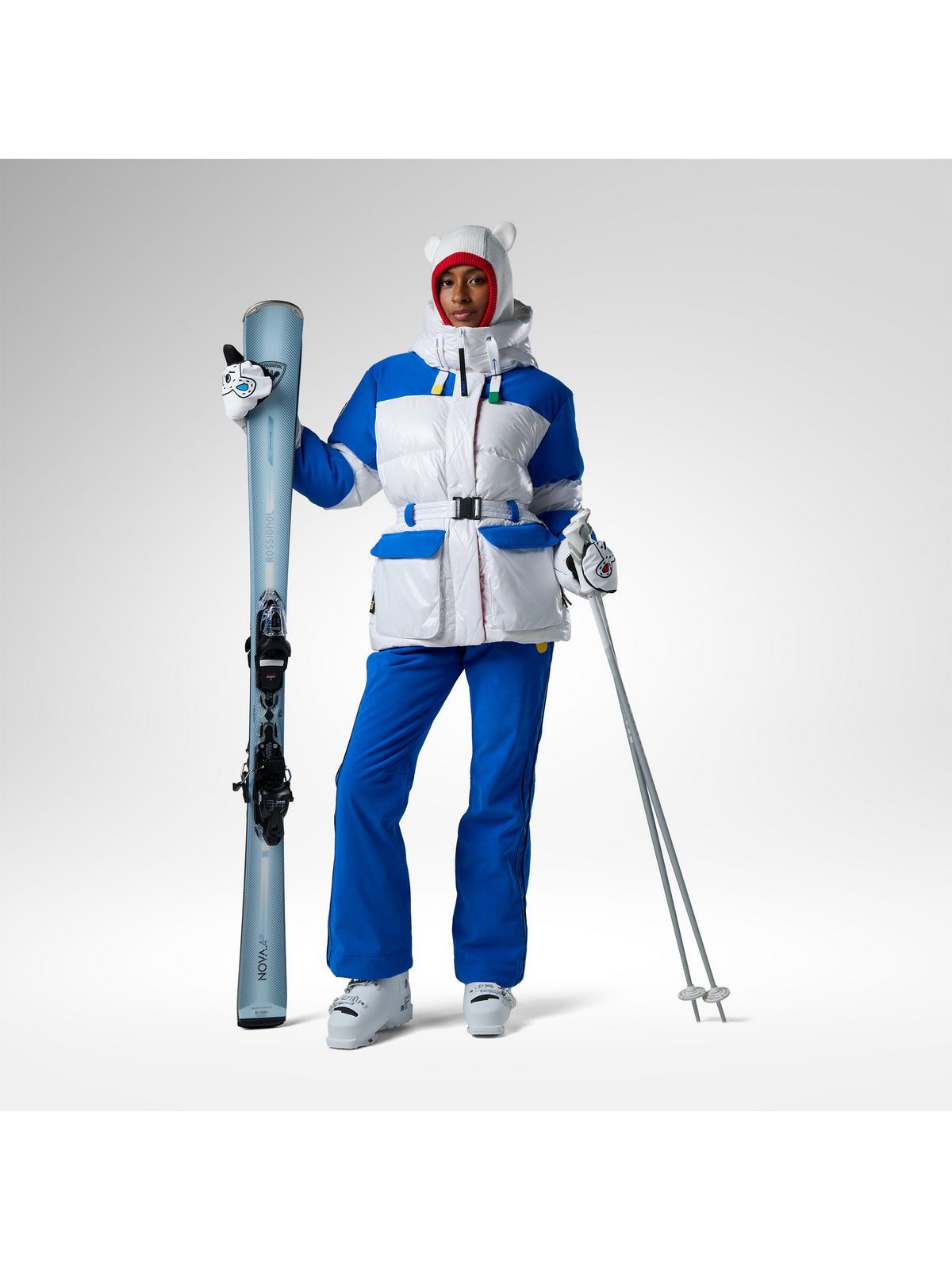 Kurtka narciarska damska ROSSIGNOL W Jcc Corduroy Down Ski Jacket biała