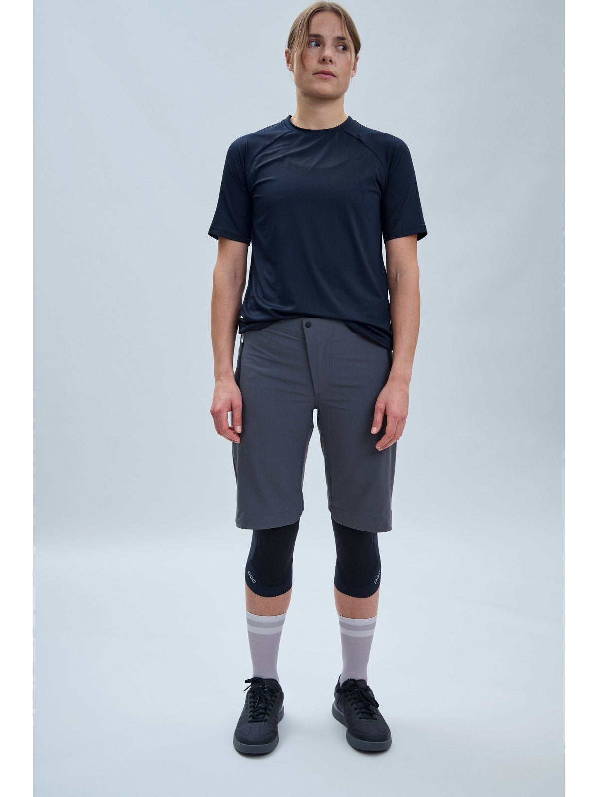 Spodenki rowerowe damskie POC W's Essential Enduro Shorts szary