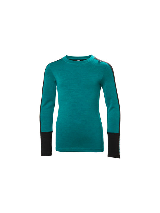 Bielizna dziecięca HELLY HANSEN Jr Lifa Merino Midweight Set kolor zielony
