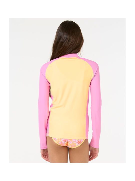 Lycra RIP CURL Classic Surf Ls Rash Vest-Girl pomarańczowy
