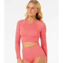 Lycra RIP CURL Shell Cove Crop Rashvest czerwony

