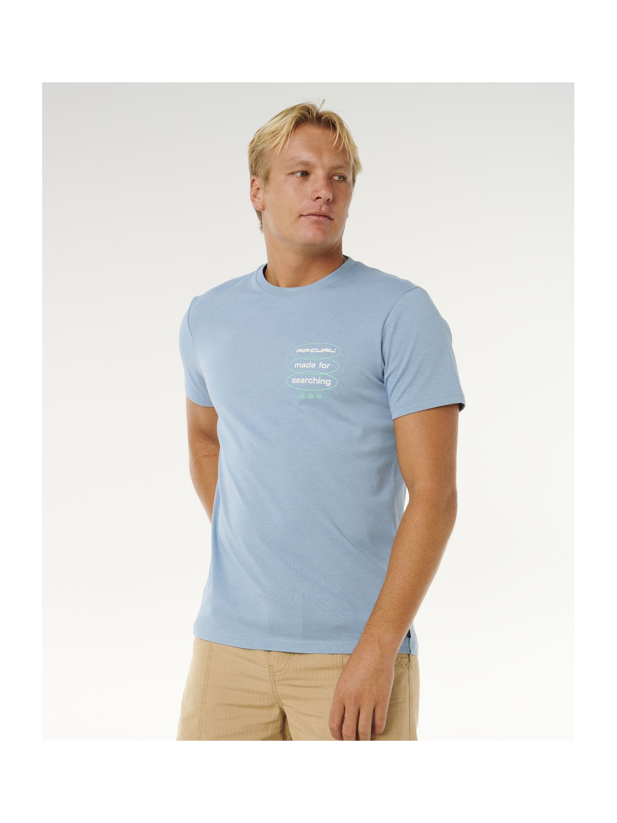 Koszulka męska RIP CURL Vaporcool Search 3 Stacks Tee niebieska