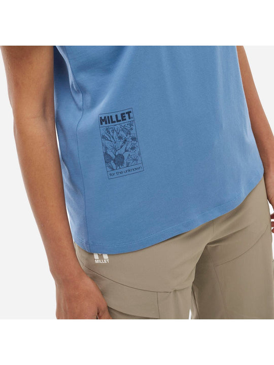 Koszulka damska MILLET Chamonix Flower Ts Ss W niebieska
