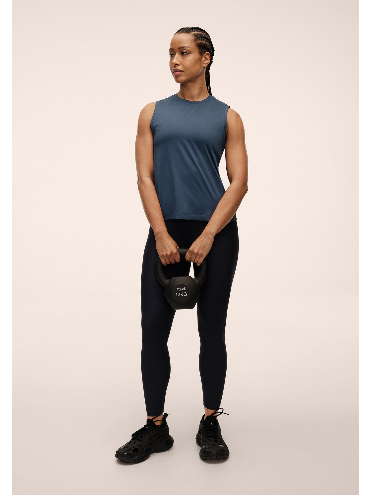 Legginsy CASALL Overlap High Waist Tights niebieskie