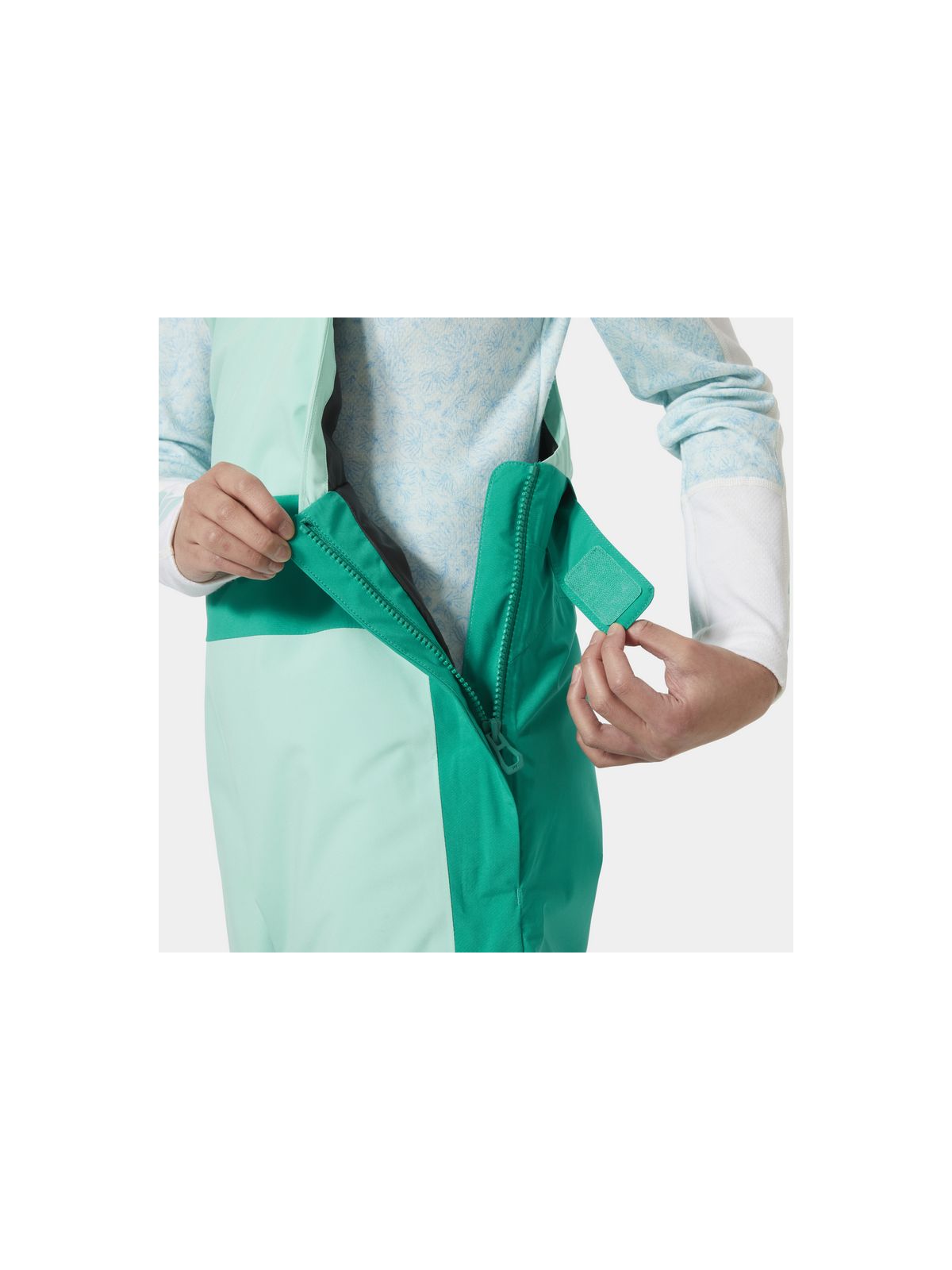 Spodnie narciarskie dziecięce HELLY HANSEN Jr Girl Stellar Bib Pant kolor zielony