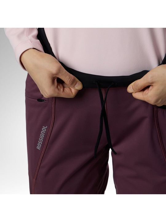 Spodnie damskie ROSSIGNOL W Venon Softshell Pant bordowe

