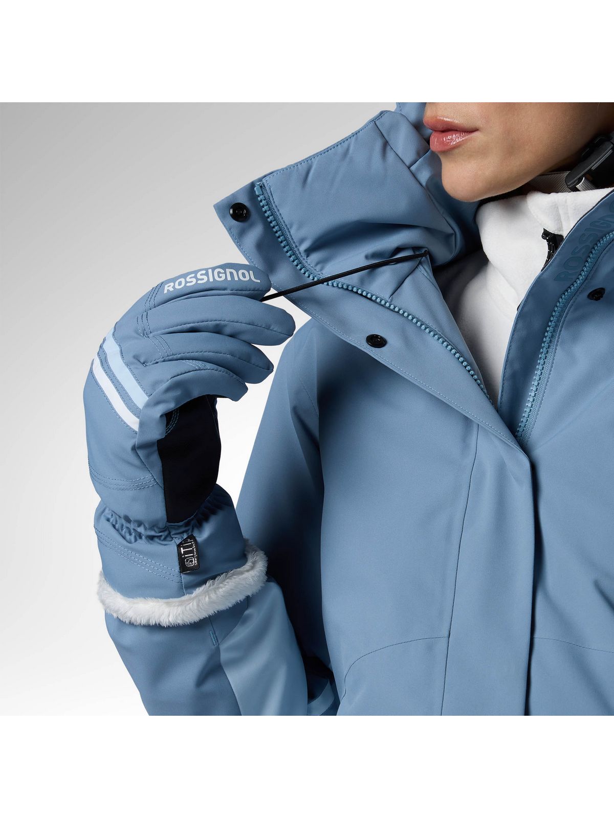 Kurtka narciarska damska ROSSIGNOL W Strawpile Insulated Ski Jkt niebieska