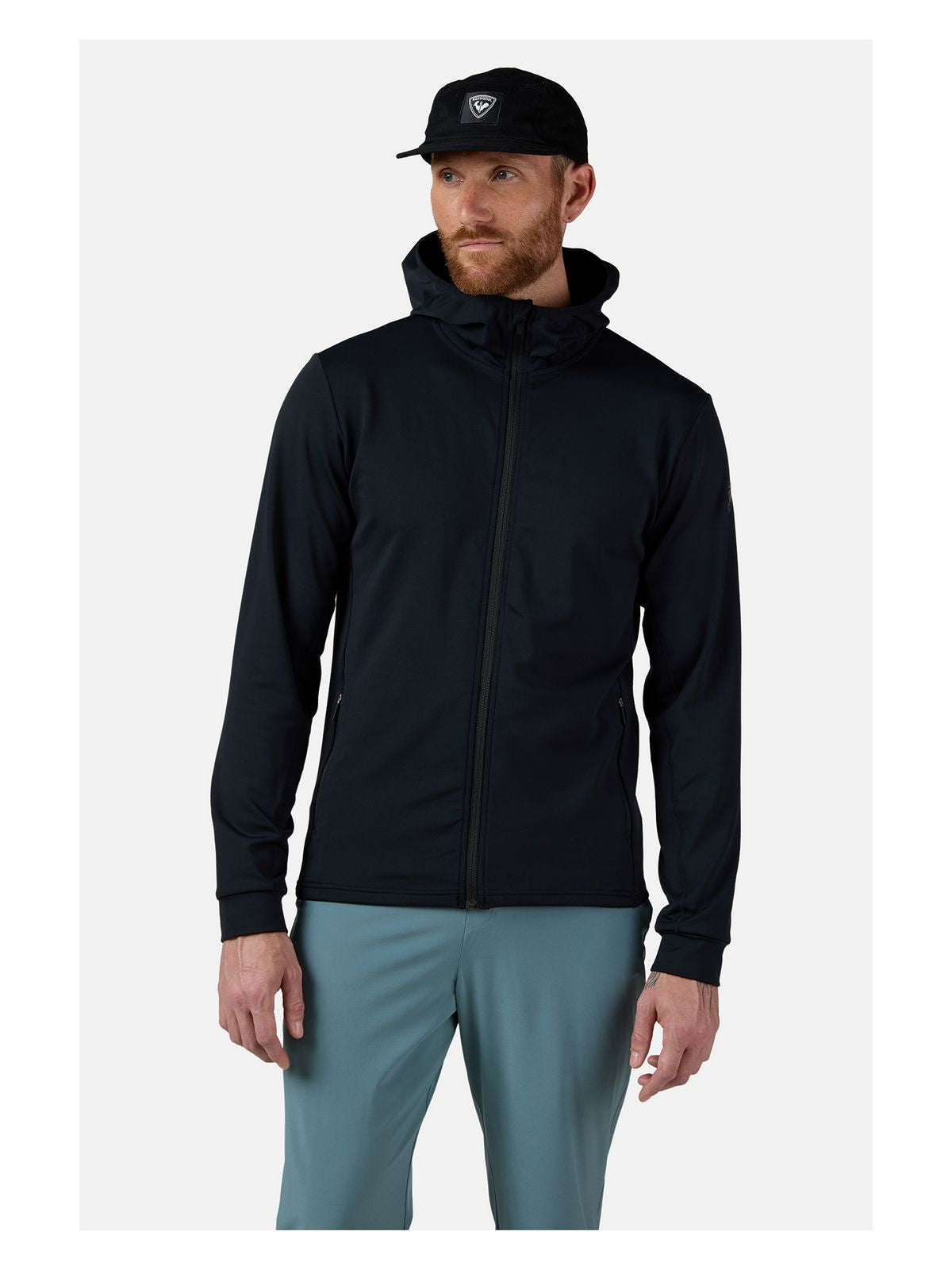 Bluza męska ROSSIGNOL Mid Layer Thin Fz czarna