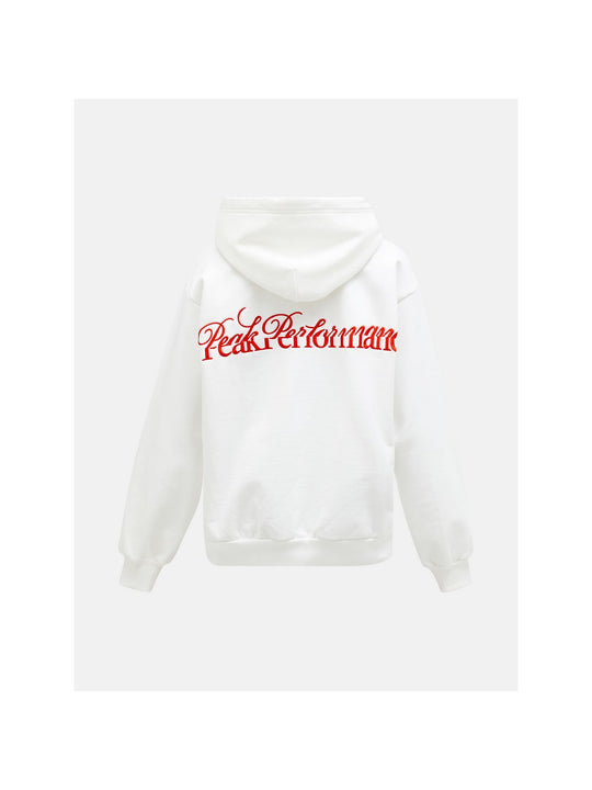Bluza z kapturem damska PEAK PERFORMANCE 40Y Graphic Hood biała
