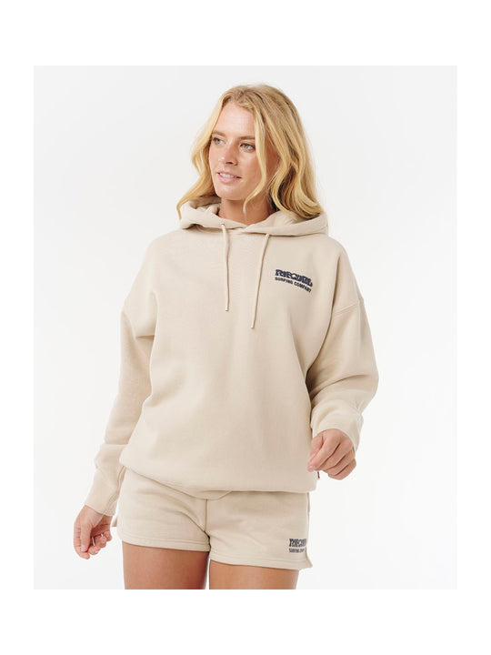 Bluza RIP CURL Surf Puff Heritage Hood beżowa
