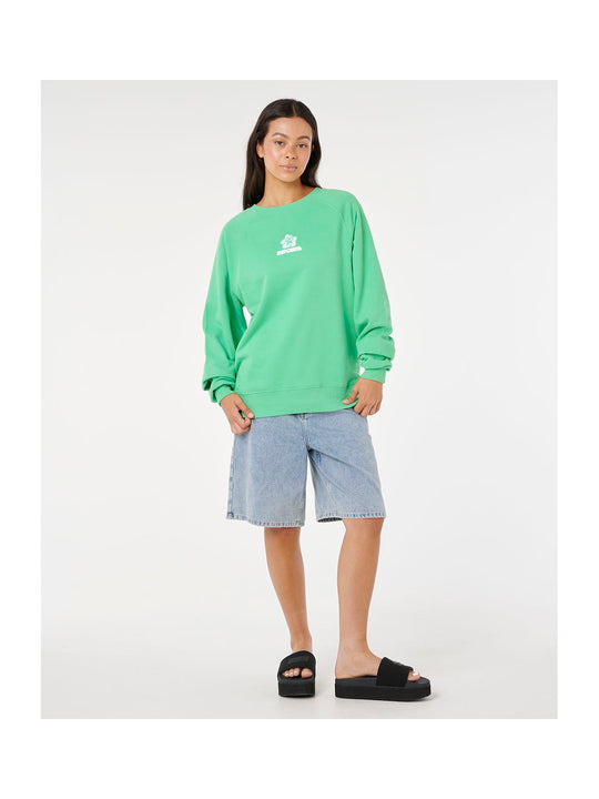 Bluza RIP CURL LUXE SURF RAGLAN RELAXED CREW zielona
