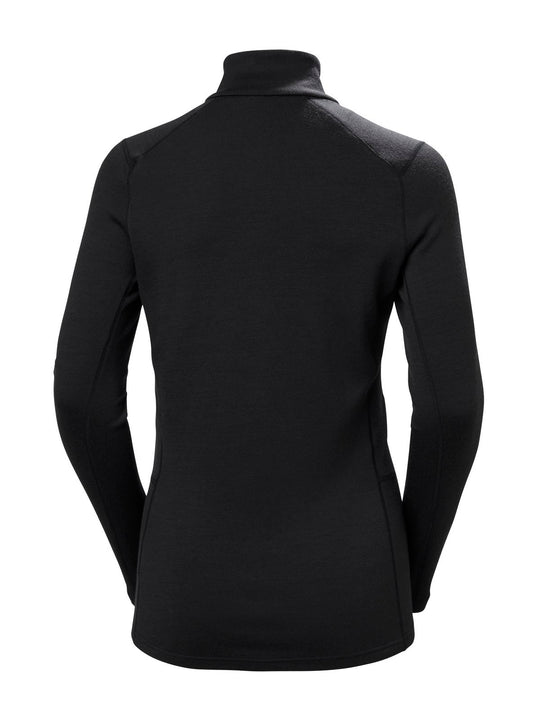 Koszulka damska Helly Hansen W Lifa Merino Midw 1/2 Zip czarny
