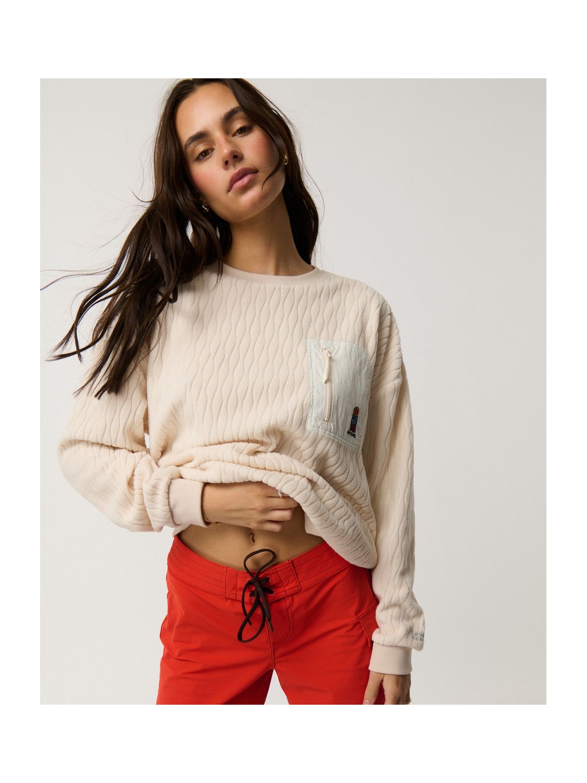 Polar damski RIP CURL S-Series Jacquard Fleece różowy