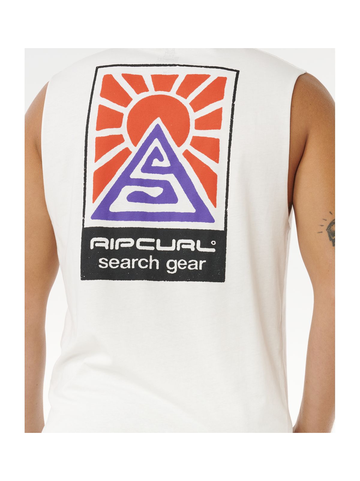Koszulka męska RIP CURL Search Dawn Muscle biała