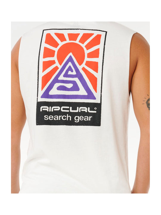 Koszulka męska RIP CURL Search Dawn Muscle biała
