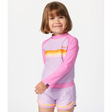 Lycra RIP CURL Rainbow Tide Ls Rash Vest-Girl różowy

