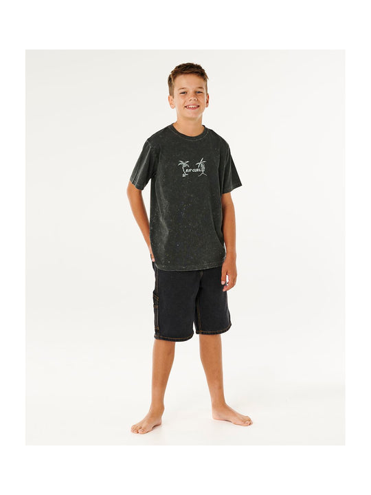 Koszulka chłopięca RIP CURL Eternal Shred Wash Tee-Boy czarna
