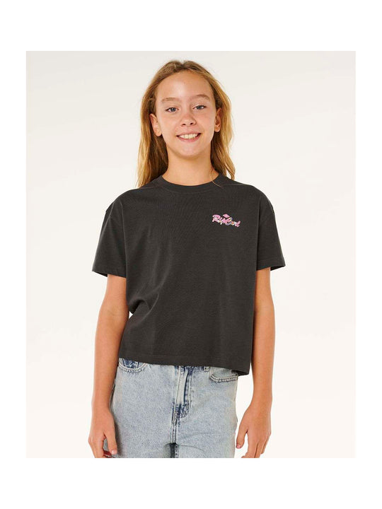 Koszulka dziewczęca RIP CURL Layday Crop-Girl czarna
