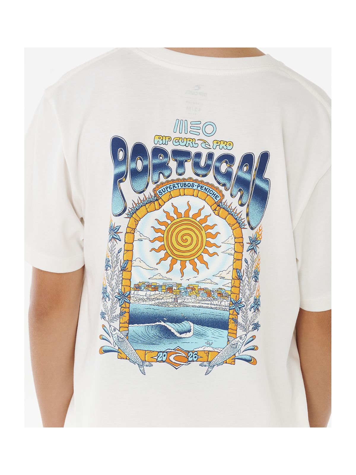 Koszulka juniorska RIP CURL RIP CURL Pro Peniche 26 Tee-Bo biała