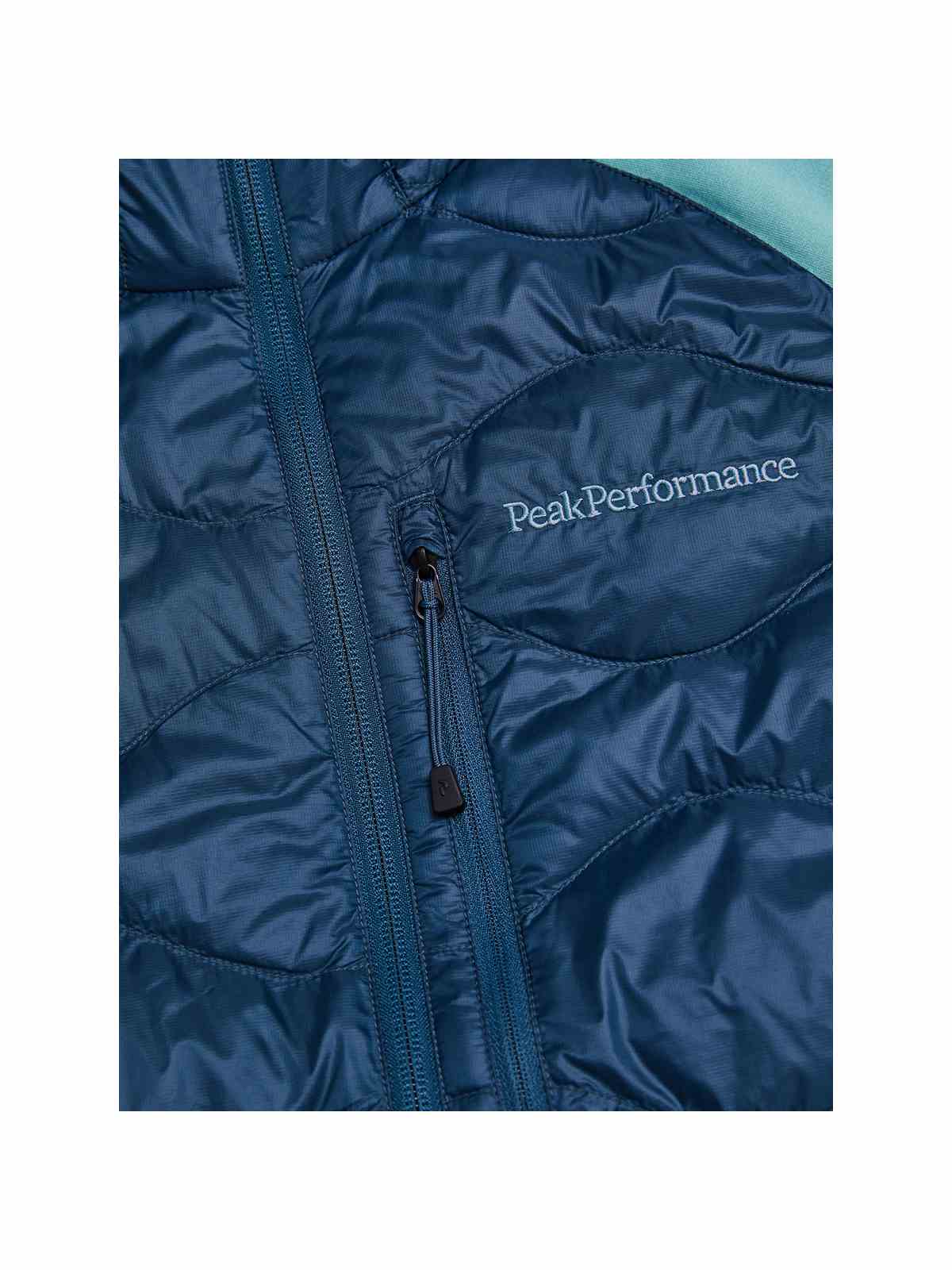 Kurtka PEAK PERFORMANCE Helium Down Hybrid Hood Men niebieski