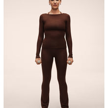 Koszulka damska CASALL Sublime Boatneck Long Sleeve brązowa
