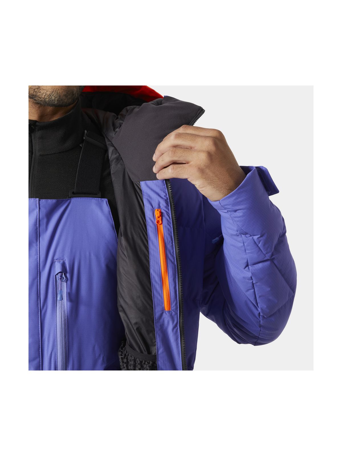 Kurtka narciarska męska HELLY HANSEN EMIKO RIDABLE PUFFY JACKET fioletowa