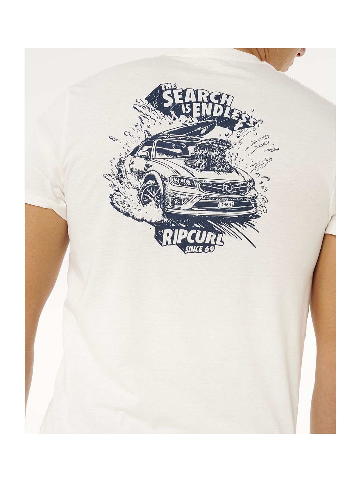 Koszulka męska RIP CURL Keep On Trucking Ss Tee biała
