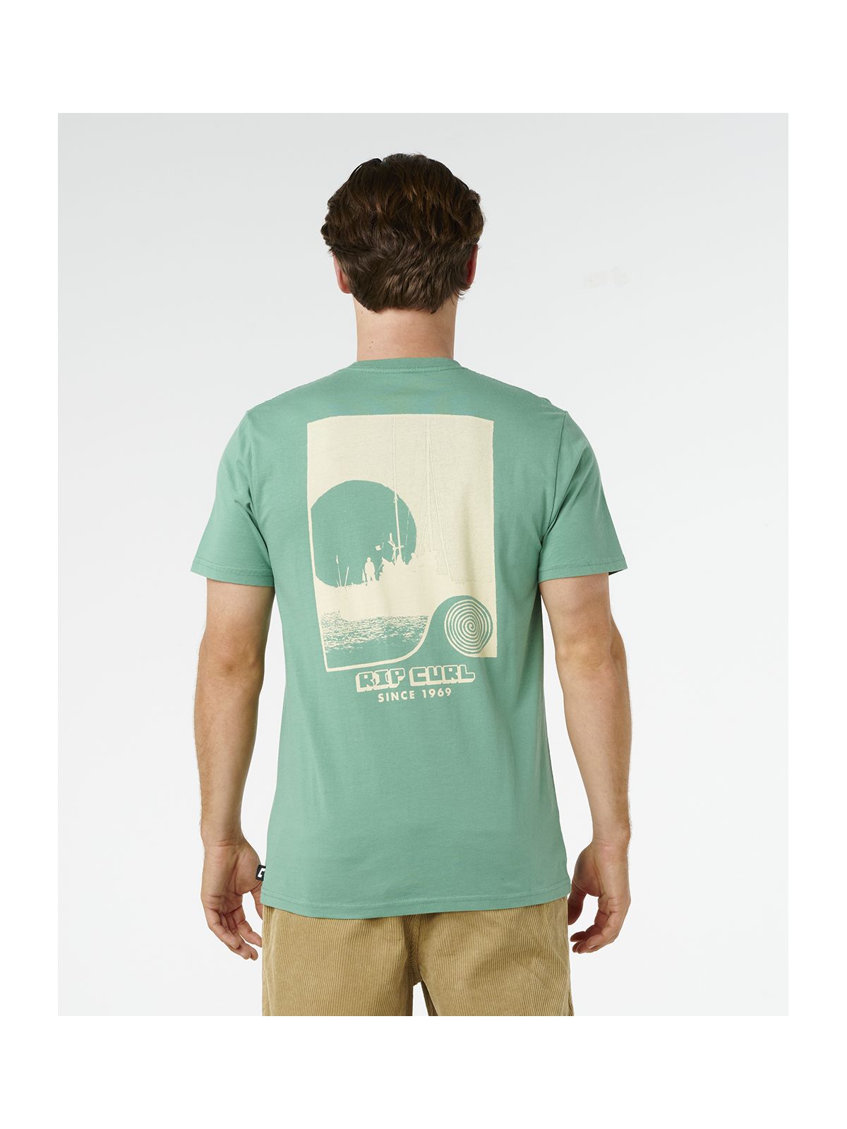 Koszulka męska RIP CURL Aots Sailboat Tee zielona