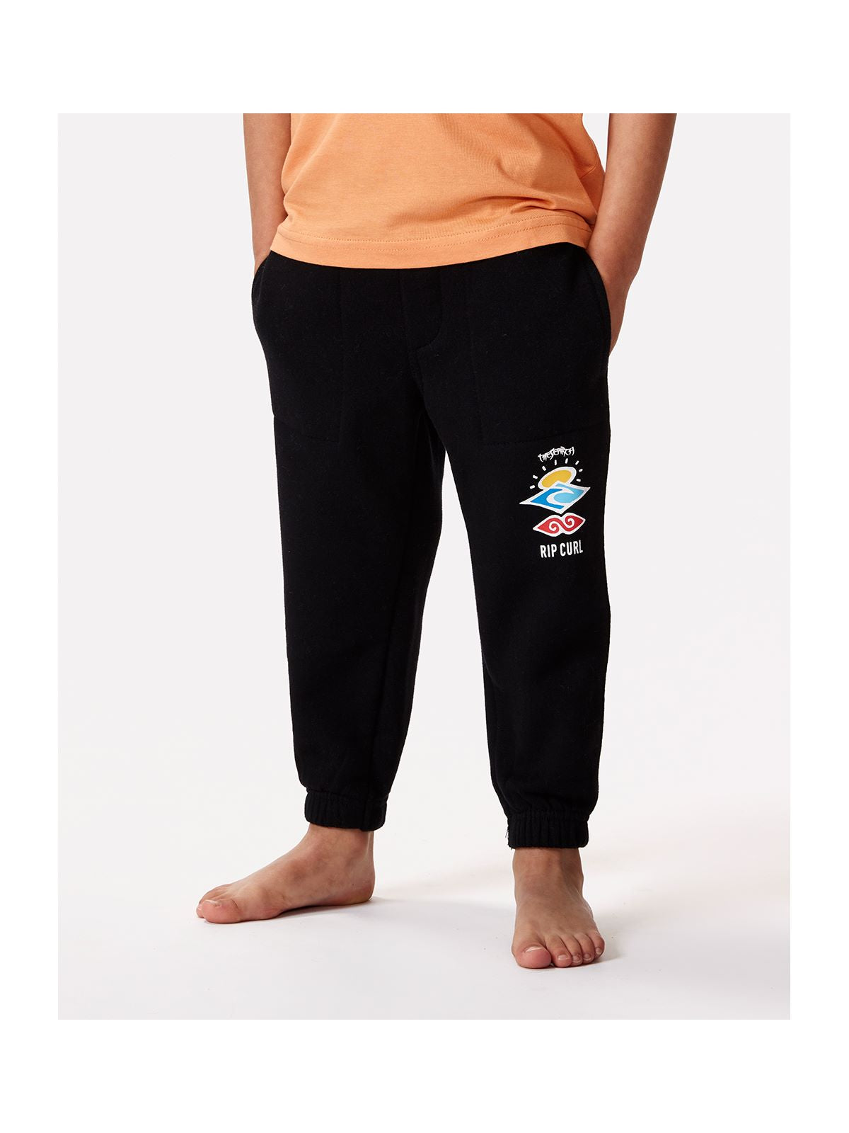 Spodnie dresowe chłopięce RIP CURL Icons Of Shred Trackpant Boy czarny