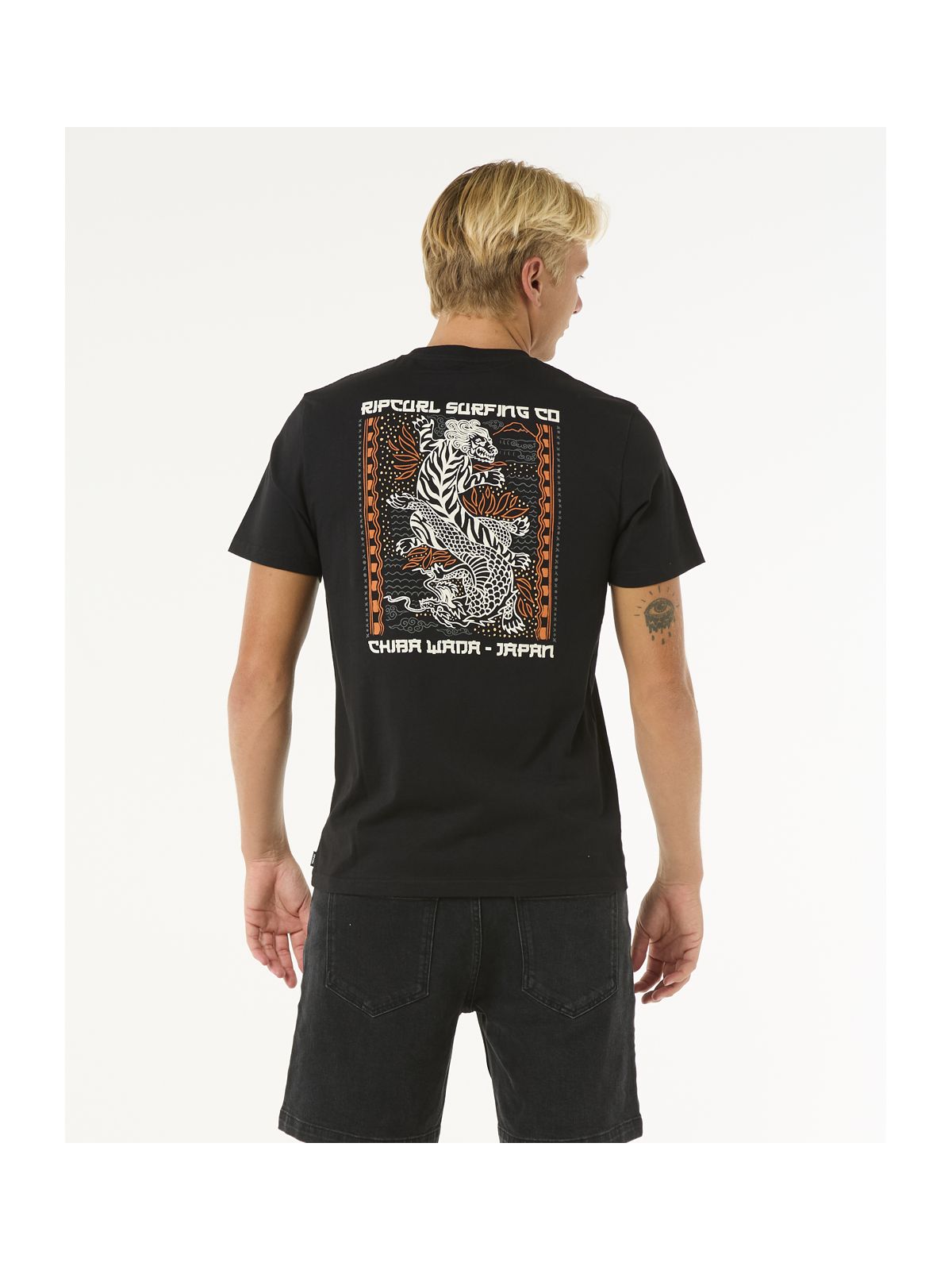 Koszulka RIP CURL Desti Animals Tee czarny