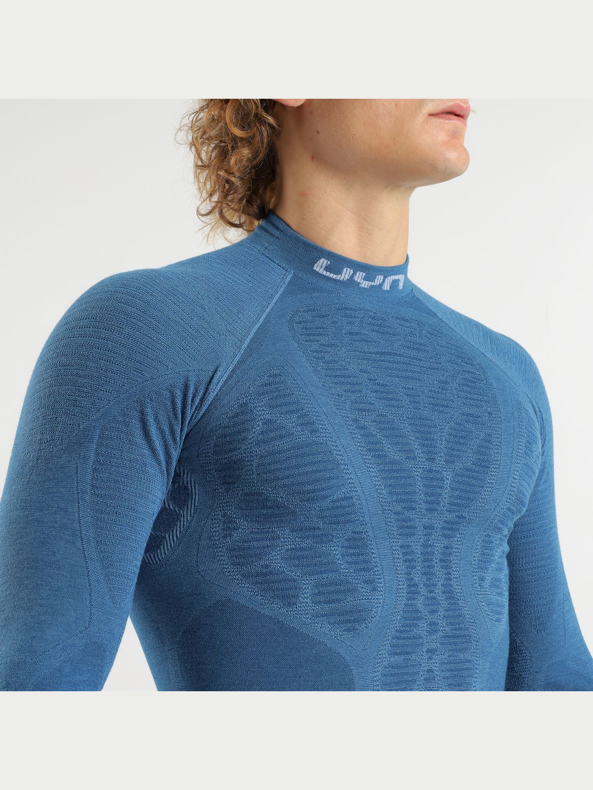 Koszulka UYN Man Elevatyon Biomorph Uw Shirt Long Sl. Turtle Neck niebieski