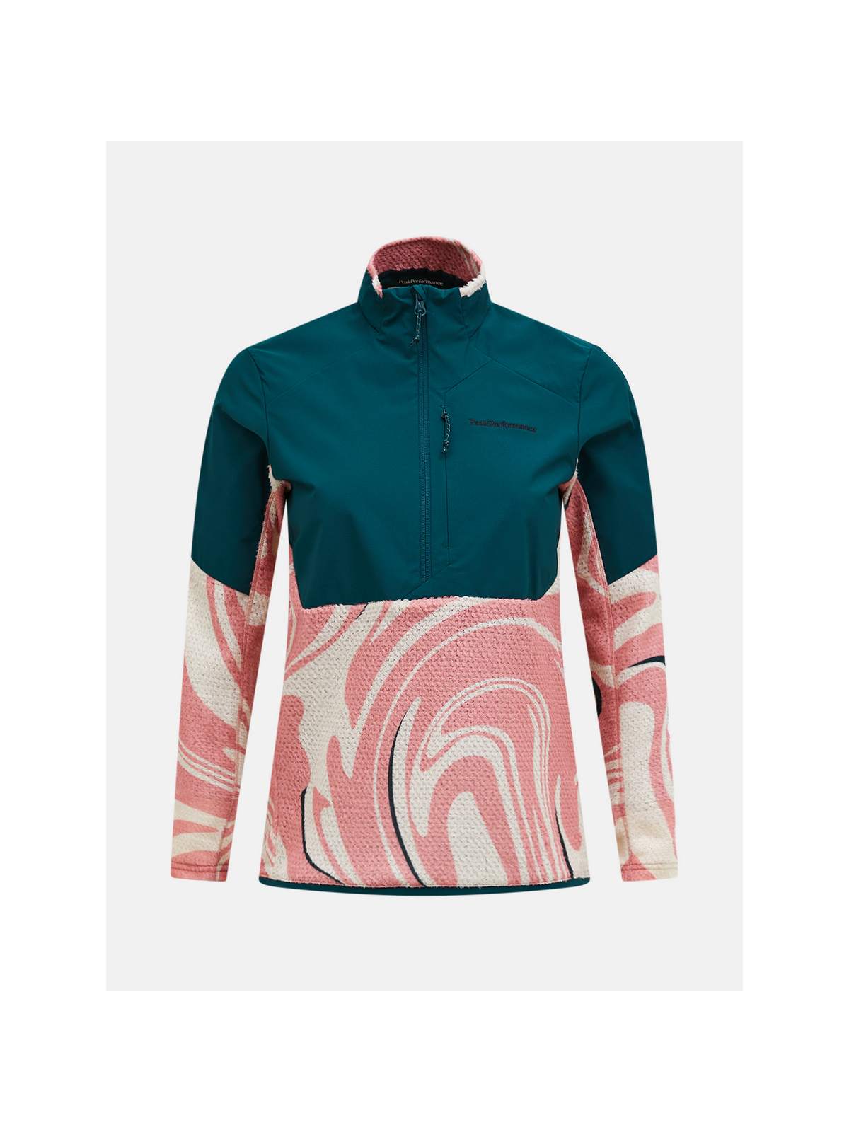 adventuresports bluza-peak-performance-w-freelight-aop-polartec-alpha-half-zip-g81129010-310 front