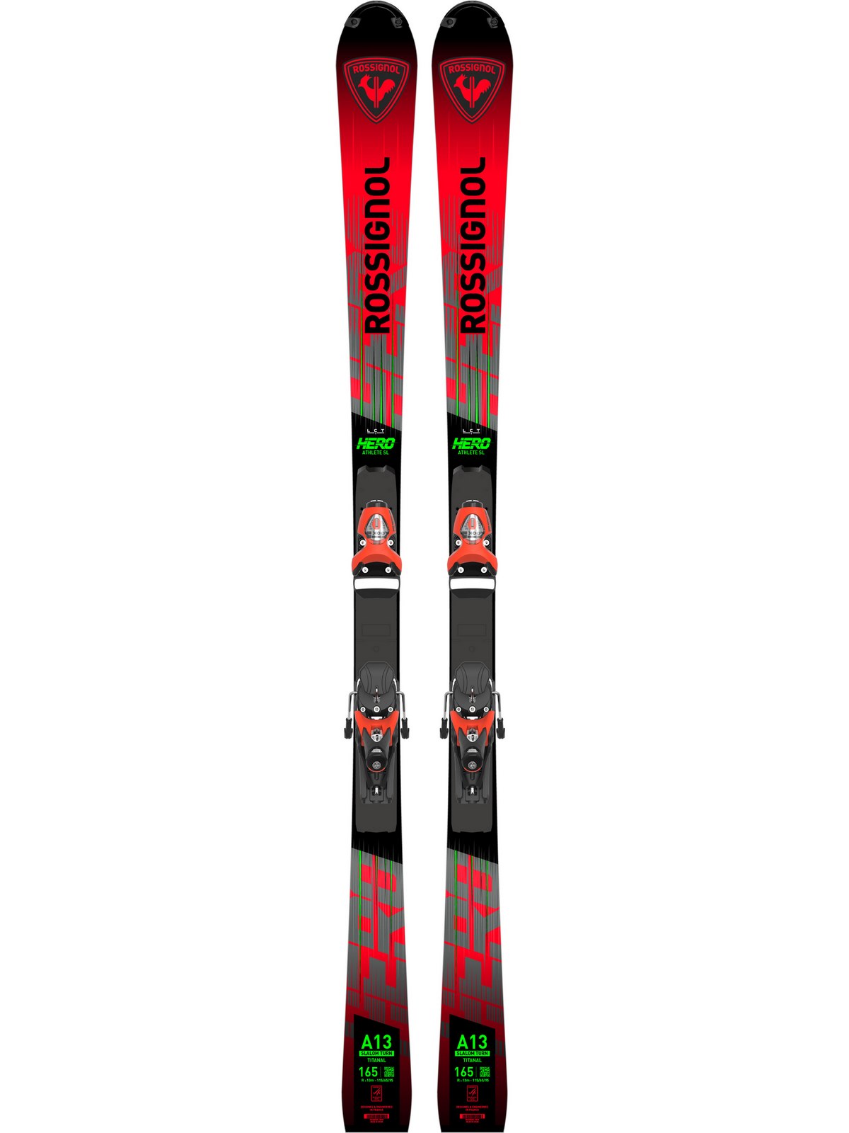 Narty ROSSIGNOL HERO Athlete FIS SL Factory 165 R22 + wiązania LOOK SPX15 Rockerace