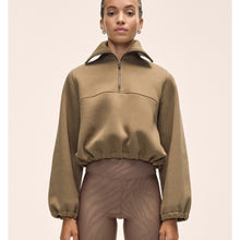 Bluza damska CASALL Easy Half Zip Sweater kolor brązowy
