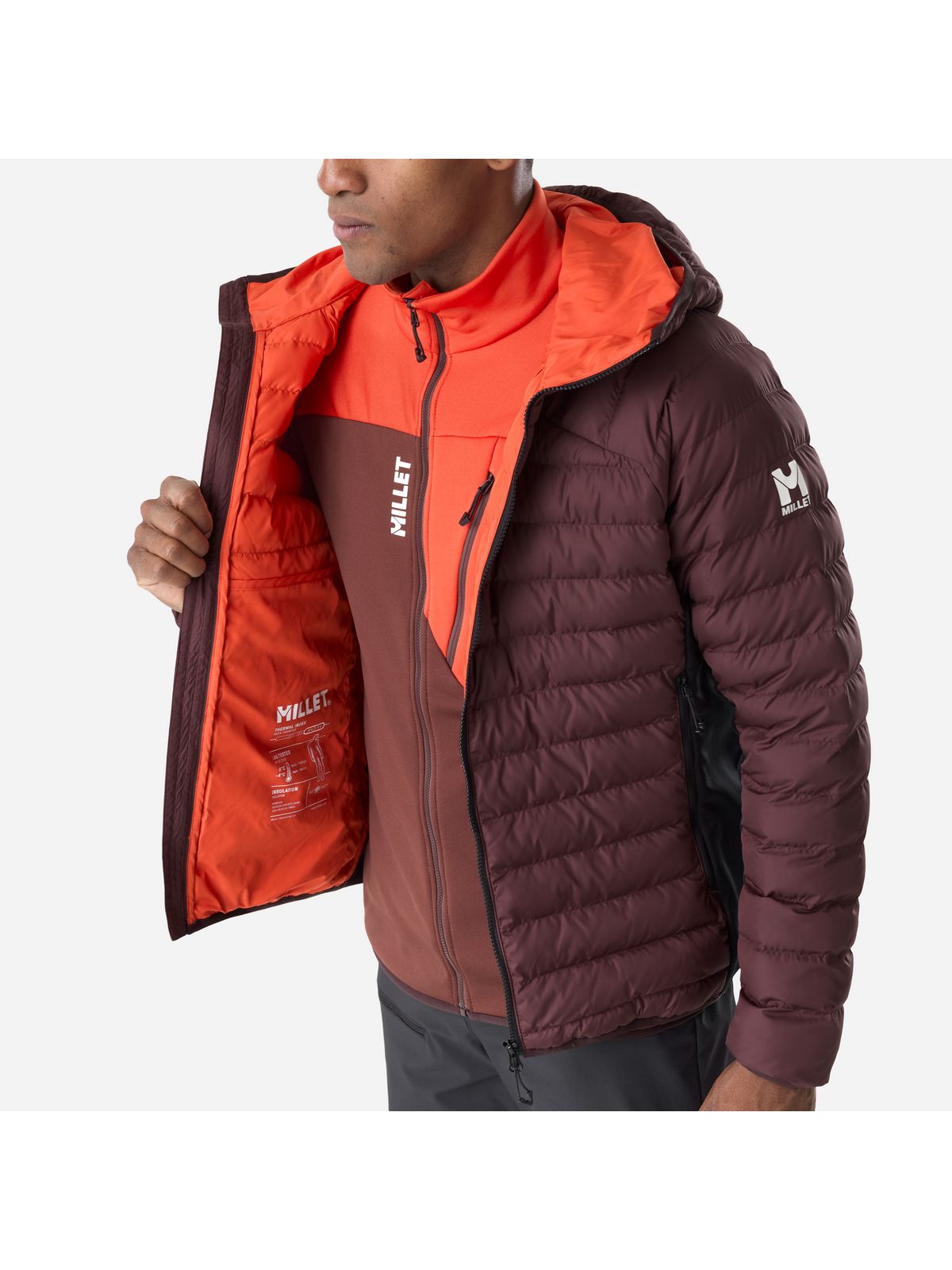 Kurtka męska MILLET M Fitz Roy Warm Hoodie M brązowa