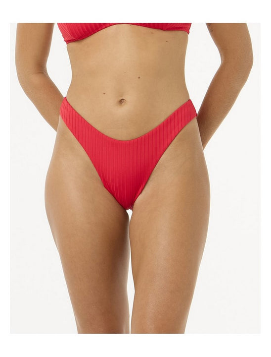 Majtki kąpielowe RIP CURL Premium Surf Hi Leg Skimpy czerwone

