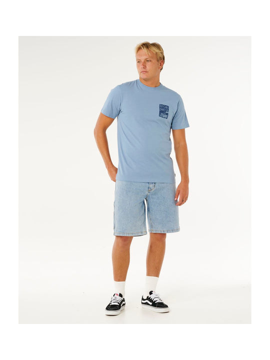 Koszulka męska RIP CURL Keep On Trucking Ss Tee niebieska
